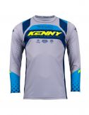 Kenny 2024 Track Focus Jeugd Crossshirt Navy / Fluor Geel