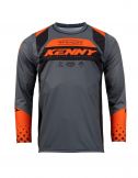 Kenny 2024 Track Focus Jeugd Crossshirt Oranje / Zwart