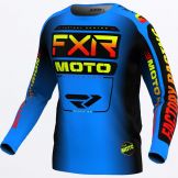 FXR 2024 Clutch MX Crossshirt Inferno Blauw / Zwart / Fluor Geel / Oranje