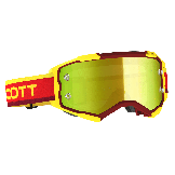 Scott 2023 Fury Crossbril Rood / Geel (Lens: Geel Chrome Works)