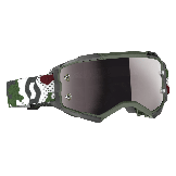 Scott 2022 Fury Crossbril Donker Groen / Wit (Lens: Zilver Chrome Works) 