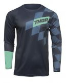 Thor 2022 Sector Birdrock Midnight Crossshirt Blauw / Mint maat XXXL