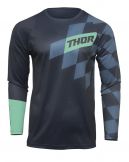 Thor 2022 Jeugd Sector Birdrock Crossshirt Donker Blauw / Mint maat M