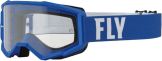 Fly Racing 2024 Focus jeugd Crossbril Blauw / Wit (Lens: Helder)