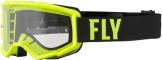 Fly Racing 2024 Focus jeugd Crossbril Fluor Geel / Zwart (Lens: Helder)