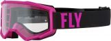 Fly Racing 2024 Focus jeugd Crossbril Roze / Zwart (Lens: Helder)