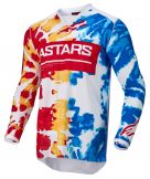 Alpinestars 2022 Racer Squad Crossshirt Wit / Rood / Geel / Turquoise maat M