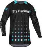 Fly Racing 2024 Evolution DST Strobe S.E. Crossshirt Zwart / Electric Blauw