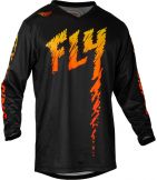 Fly Racing 2024 F-16 jeugd Crossshirt Zwart / Geel / Oranje