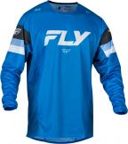 Fly Racing 2024 Kinetic Prix jeugd Crossshirt Licht Blauw / Antraciet / Wit