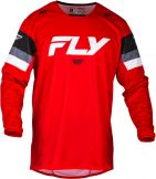 Fly Racing 2024 Kinetic Prix jeugd Crossshirt Rood / Grijs / Wit