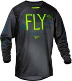 Fly Racing 2024 Kinetic Prodigy jeugd Crossshirt Antraciet / Fluor Groen / True Blauw