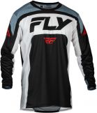 Fly Racing 2024 Lite jeugd Crossshirt Zwart / Wit / Denim Grijs