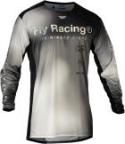 Fly Racing 2024 Lite jeugd Crossshirt Licht Grijs / Zwart maat YXL