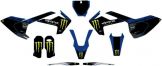 D'Cor Stickerset Monster Energy Husqvarna FC250 FC350 FC450 TC125 2016-2018 Zwarte achtergrond