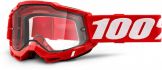 100% 2022 Accuri 2 Enduro Crossbril Neon Rood (Lens: Dual Pane Helder)