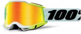 100% 2022 Accuri 2 Dunder Crossbril Wit / Fluor Geel (Lens: Spiegel Geel)