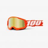 100% 2022 Strata 2 Jeugd Crossbril Oranje (Lens: Goud)