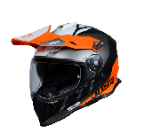 Just1 2023 J-39 Pro Outerspace Allroad Helm Wit / Fluor Oranje / Zwart