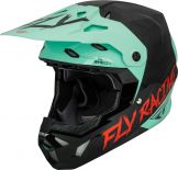 Fly Racing 2024 Formula CP Rave Crosshelm Special Edition Zwart / Munt / Rood