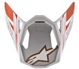Alpinestars 2024 S-M8 Triple Helmklep Mat & Glossy Fluor Oranje / Wit / Goud