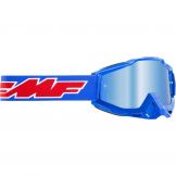FMF 2021 Jeugd Powerbomb Rocket Crossbril Blauw (Lens: Spiegel Blauw)