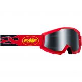 FMF 2021 Powercore Flame Sand Crossbril Rood (Lens: Smoke)