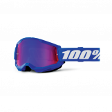 100% 2023 Fall Strata 2 Jeugd Crossbril Blauw (Lens: Spiegel Rood / Blauw)