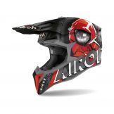 Airoh 2022 Wraap Alien Crosshelm Mat Zwart / Rood maat S