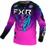 FXR 2024 Clutch MX Jeugd Crossshirt Galactic Zwart / Paars / Roze / Blauw