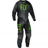 Fly Racing 2024 Kinetic Prodigy jeugd Crosspak Antraciet / Fluor Groen / True Blauw