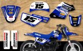 Outlaw Racing Stickerset Yamaha Race Team Muscle Milk Blauw Yamaha PW50 1990-2022