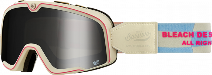 100% 2023 Fall Barstow Crossbril Bleach Design werks Wit (Lens: Spiegel Zilver)