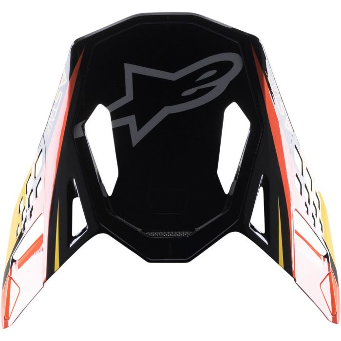 Alpinestars 2022 S-M10 Carbon Meta2 Helmklep Zwart / Geel / Oranje