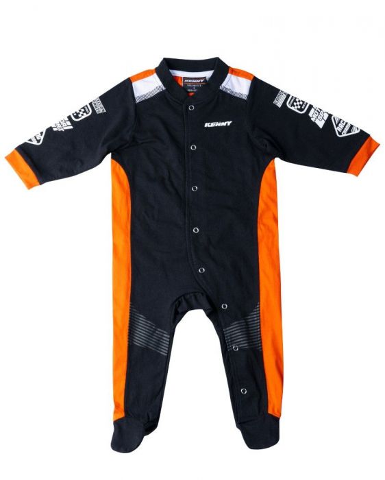 Kenny 2023 Racing Romper Zwart / Fluor Oranje