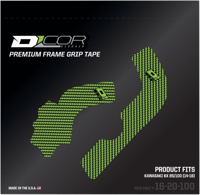 D'Cor Framepads Kawasaki KX100 KX85 2014-2020 Groen