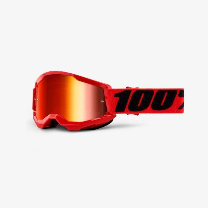 100% 2021 Strata Jeugd Crossbril Rood (Lens: Rood)