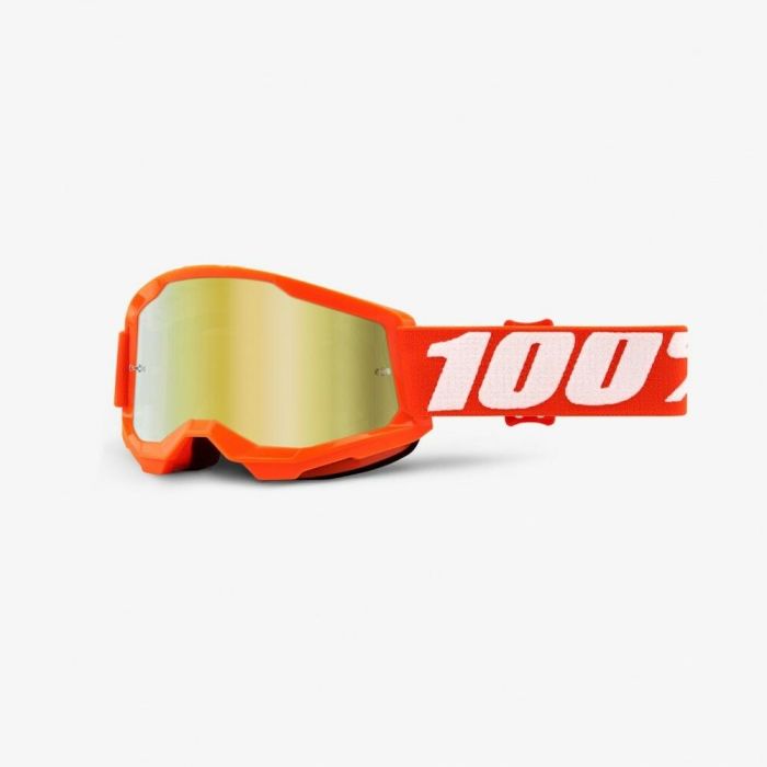 100% 2021 Strata Jeugd Crossbril Oranje (Lens: Goud)