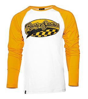 Jopa Crossshirt Rusty Sitches Wit/Geel Maat XL