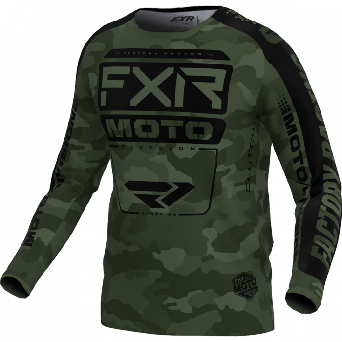 FXR 2024 Clutch MX Crossshirt Camo / Zwart