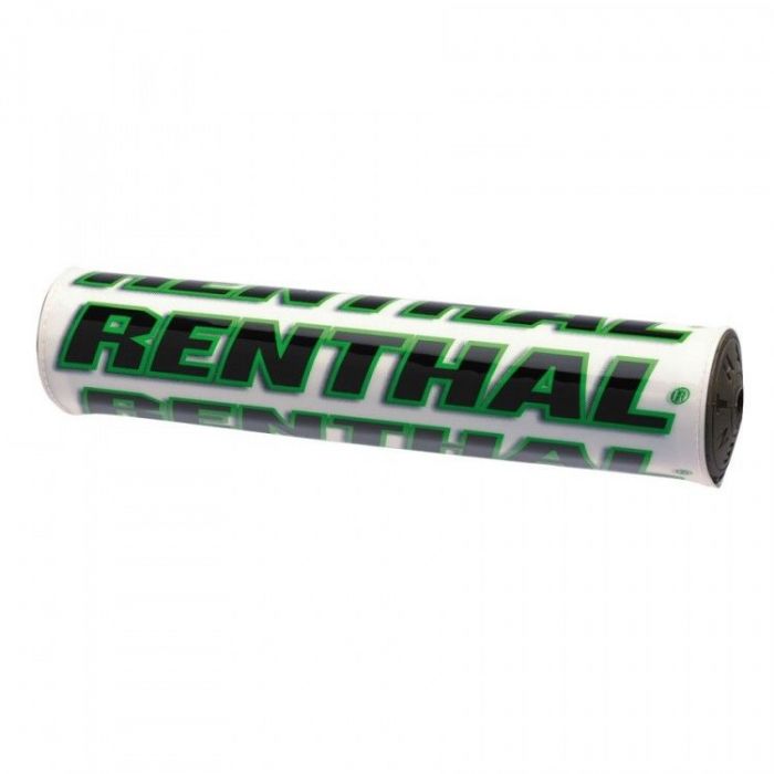 Renthal Shiny Stuurrol Wit / Groen (klein: 21-22cm)