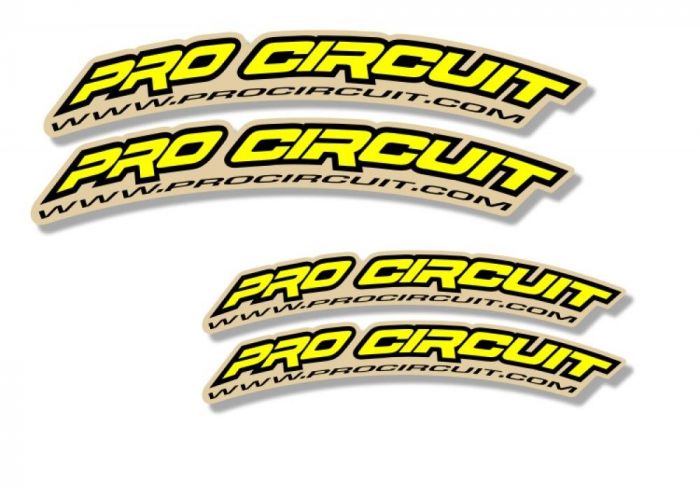 Voorspatbordstickers Pro Circuit Geel Groot