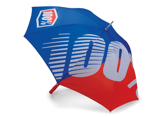 100% Paraplu Blauw / Rood