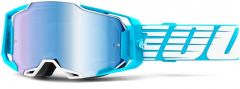 100% 2022 Armega Oversized Sky Crossbril Lichtblauw / Wit (Lens: Spiegel Blauw)