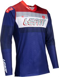 Leatt 2024 Moto 5.5 UltraWeld Crossshirt Royal Blauw / Rood / Wit