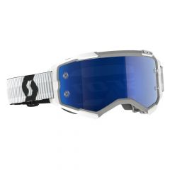 Scott 2023 Fury Crossbril Wit / Blauw (Lens: Blauw Chrome Works)