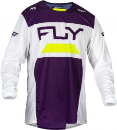 Fly Racing 2024 Kinetic Reload Crossshirt Donker Paars / Wit / Fluor Geel