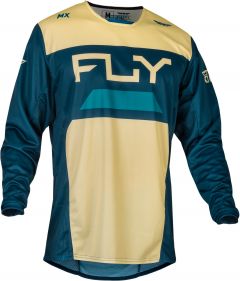 Fly Racing 2024 Kinetic Reload Crossshirt Ivory / Navy / Cobalt