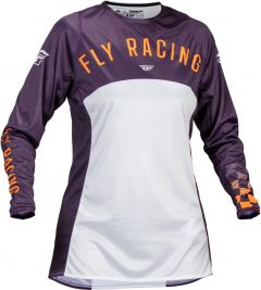 Fly Racing 2024 Lite Lady dames Crossshirt Paars / Wit / Fluor Coral