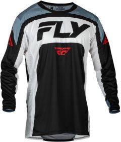 Fly Racing 2024 Lite Crossshirt Zwart / Wit / Denim Grijs